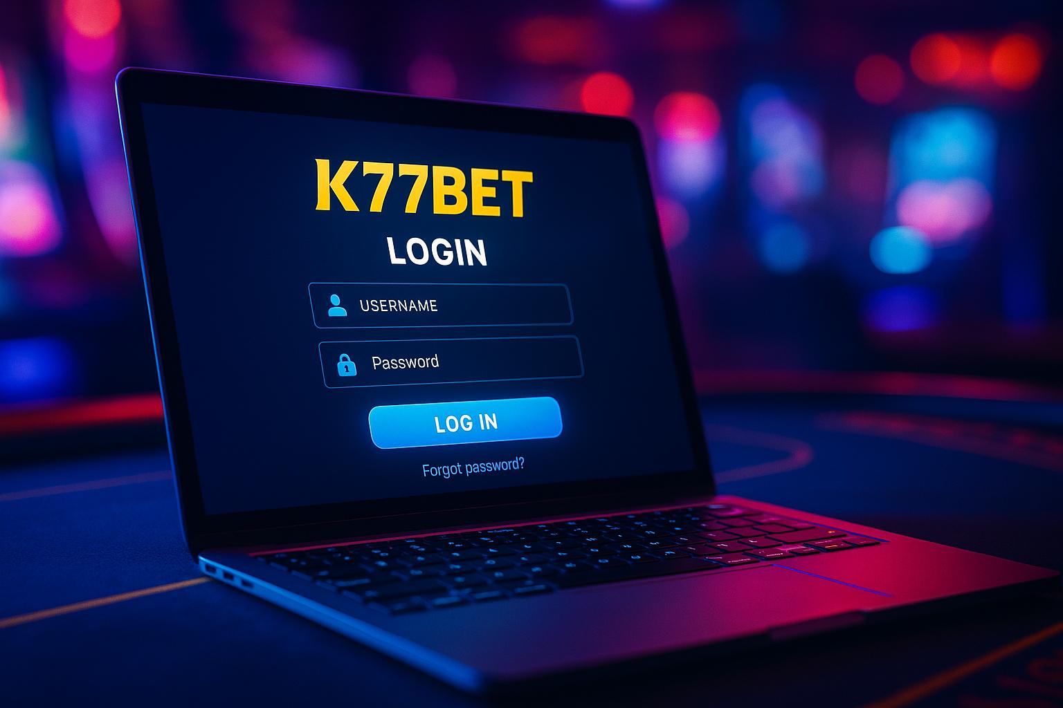 Criar uma nova Conta no plataforma K77BET